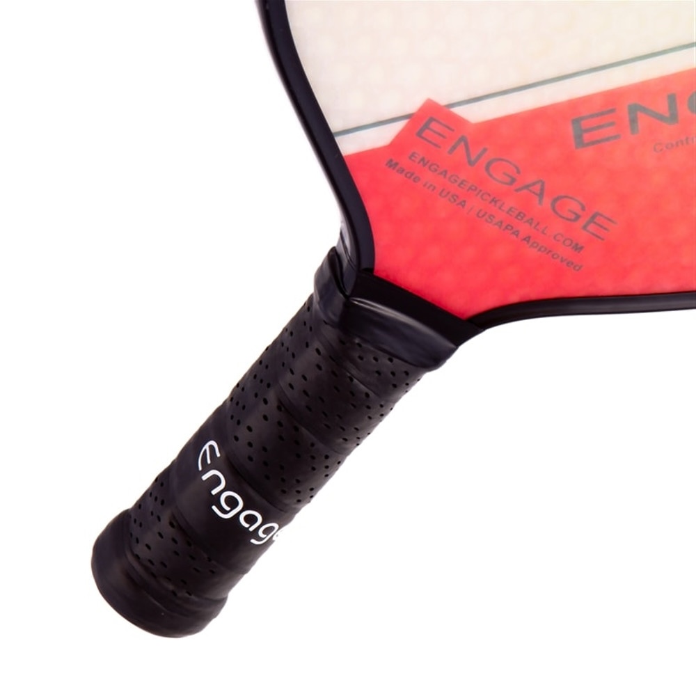 A close-up shot of a pickleball paddle label showing 